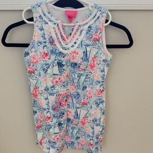 Lilly Pulitzer Floral Sleeveless Dress - Multicolor, size medium